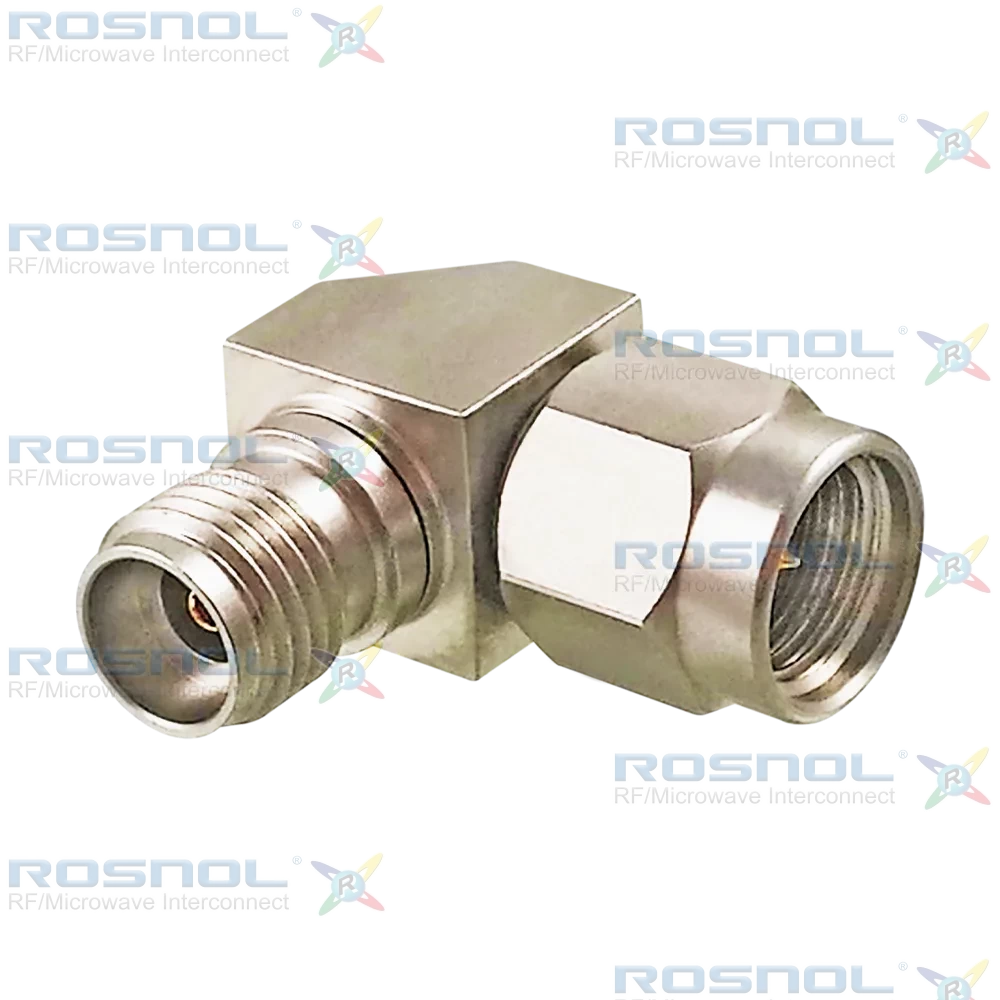 2.92mm Plug (Male) to 2.92mm Jack (Female) Mitered Right Angle Adapter, DC-40GHz VSWR1.25