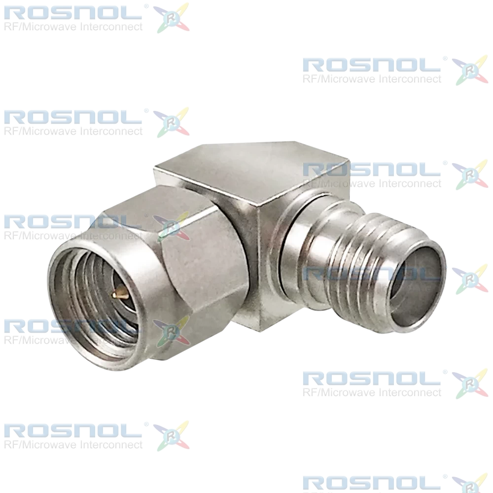 2.92mm Plug (Male) to 2.92mm Jack (Female) Mitered Right Angle Adapter, DC-40GHz VSWR1.25