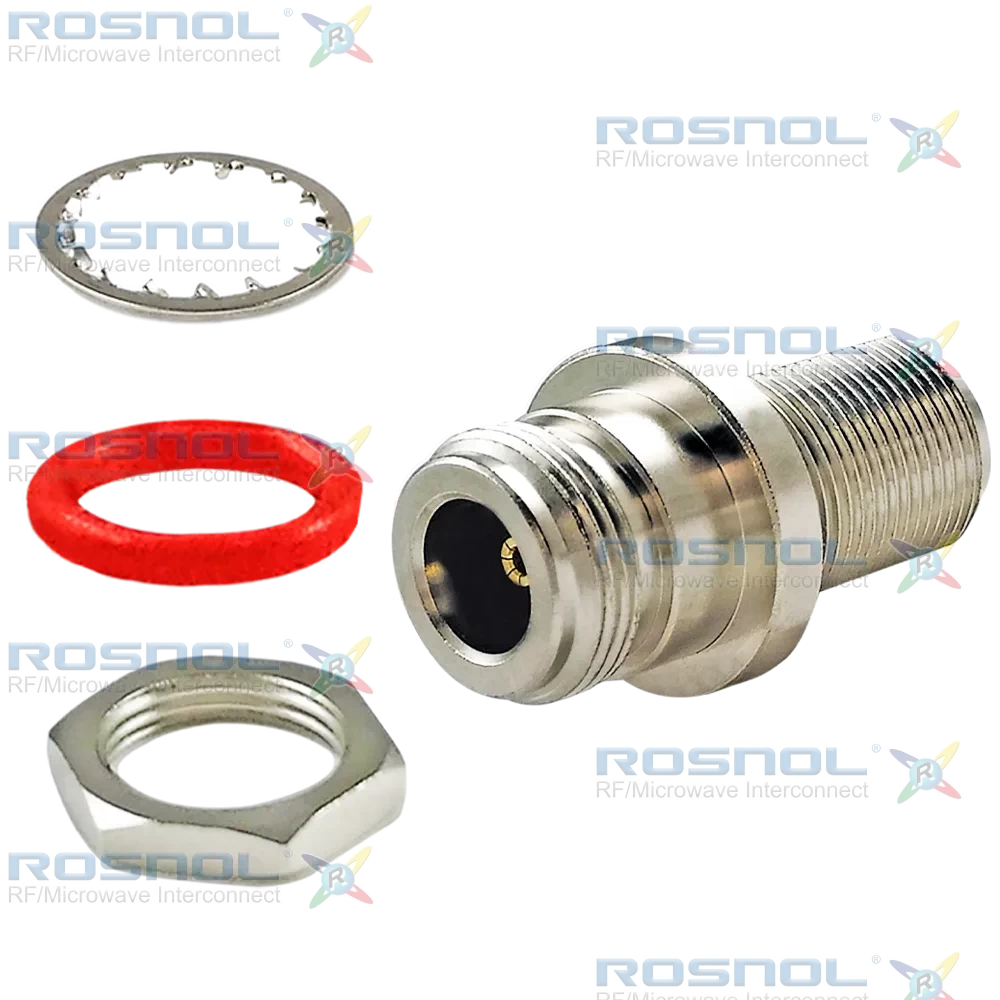 N Jack (Female) to N Jack (Female) Bulkhead Adapter, DC-12GHz VSWR 1.2