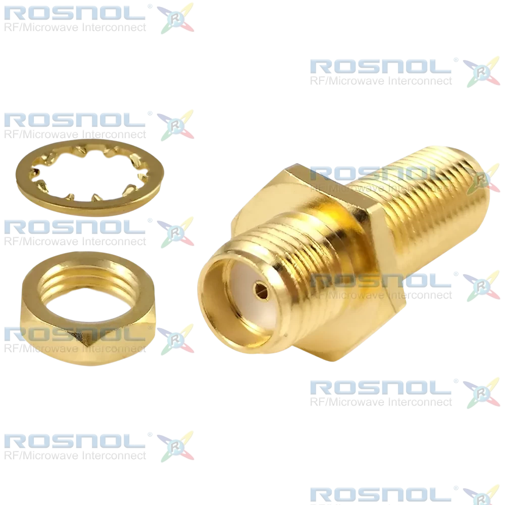 SMA Jack (Female) to SMA Jack (Female) Bulkhead Adapter, DC-18GHz VSWR 1.20