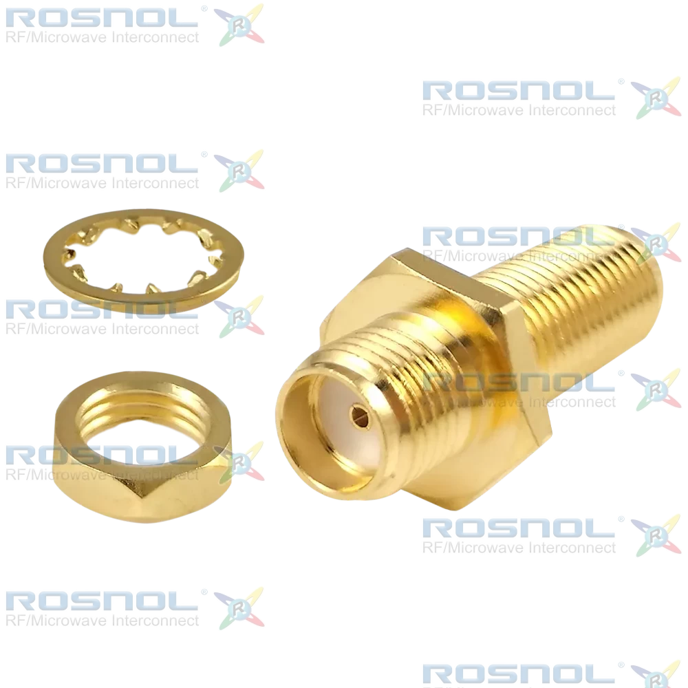 SMA Jack (Female) to SMA Jack (Female) Bulkhead Adapter, DC-18GHz VSWR 1.20