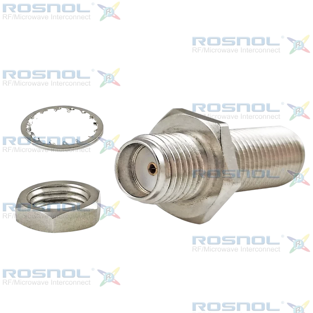 SMA Jack (Female) to SMA Jack (Female) Bulkhead Adapter, DC-18GHz VSWR 1.20