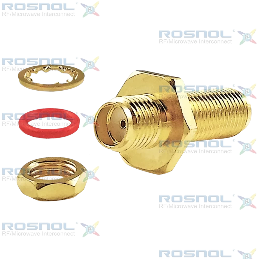 SMA Jack (Female) to SMA Jack (Female) Bulkhead Adapter, DC-18GHz VSWR 1.20