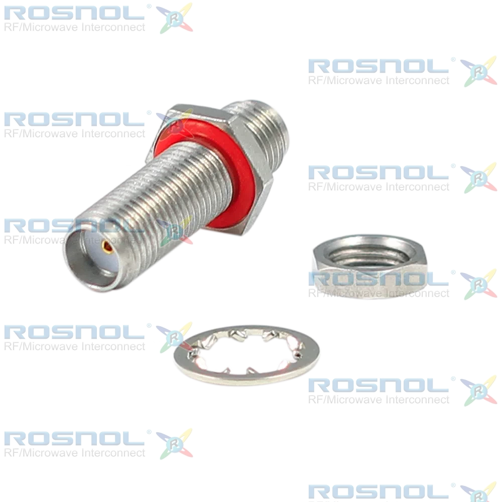 SMA Jack (Female) to SMA Jack (Female) Bulkhead Adapter, DC-18GHz VSWR 1.20