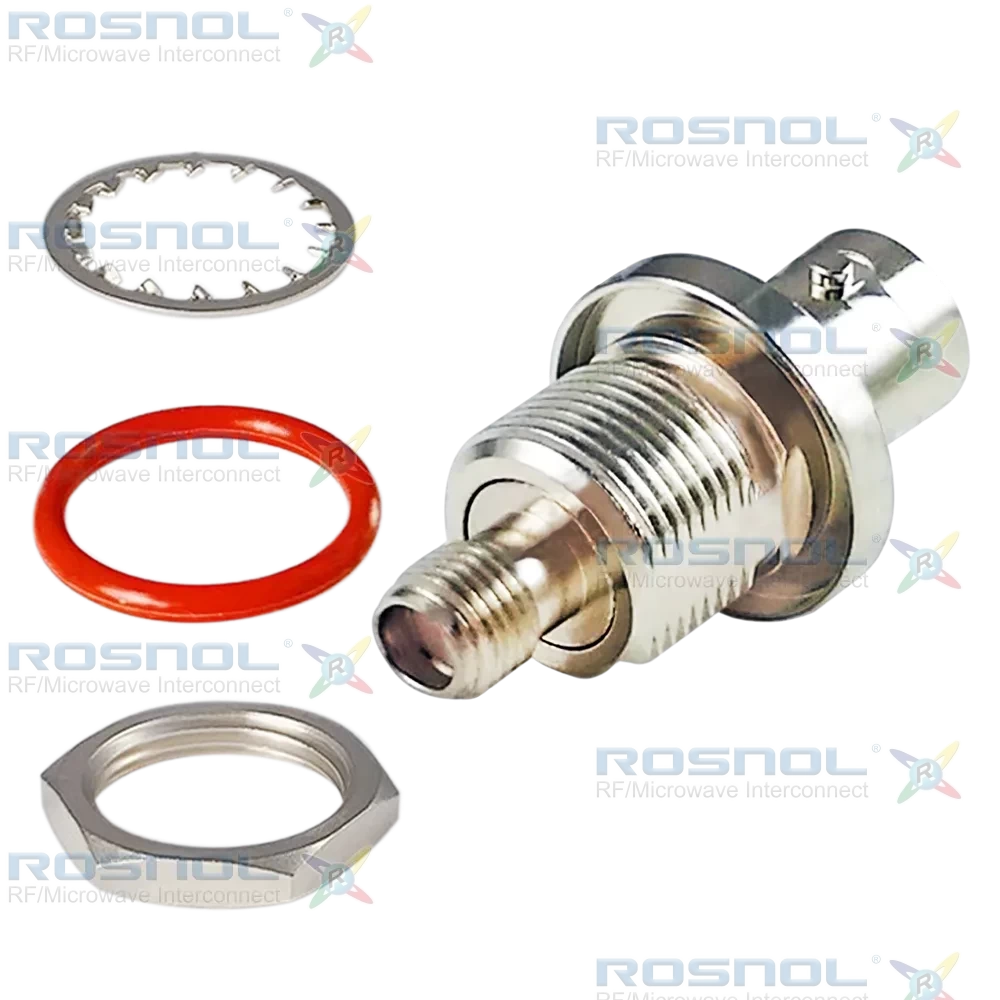 SMA Jack (Female) to BNC Jack (Female) Bulkhead Adapter, DC-4GHz VSWR1.20