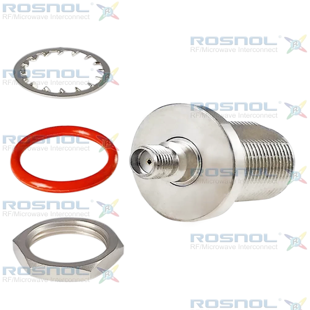 SMA Jack (Female) to N Jack (Female) Bulkhead Adapter, DC-11GHz VSWR 1.20