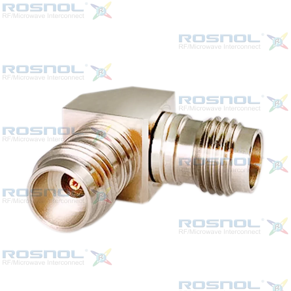2.4mm Jack (Female) to 2.4mm Jack (Female) Mitered Right Angle Adapter, DC-50GHz VSWR 1.33