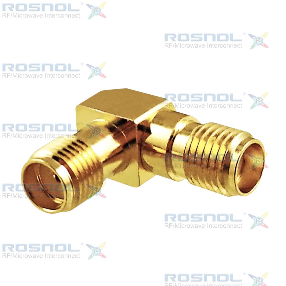 SMA Jack (Female) to SMA Jack (Female)  Miter Right Angle Adapter, DC-18 GHz VSWR 1.15