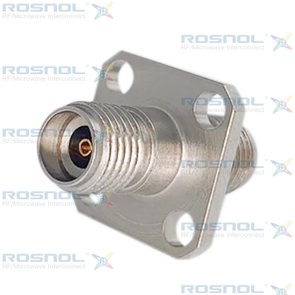 2.92mm Jack (Female) to 2.92mm Jack (Female) Panel 4 Hole Flange Mount Adapter, DC-40GHz VSWR 1.2