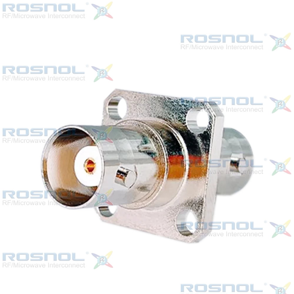 BNC Jack (Female) to BNC Jack (Female) 4-Hole Panel Adapter, DC-4 GHz VSWR 1.20