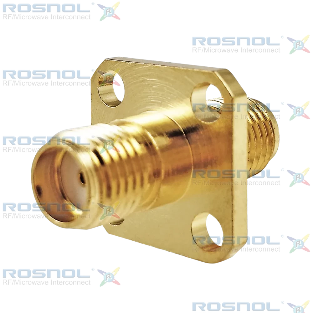 SMA Jack (Female) to SMA Jack (Female) 4-Hole Panel Adapter, DC-18GHz VSWR1.15