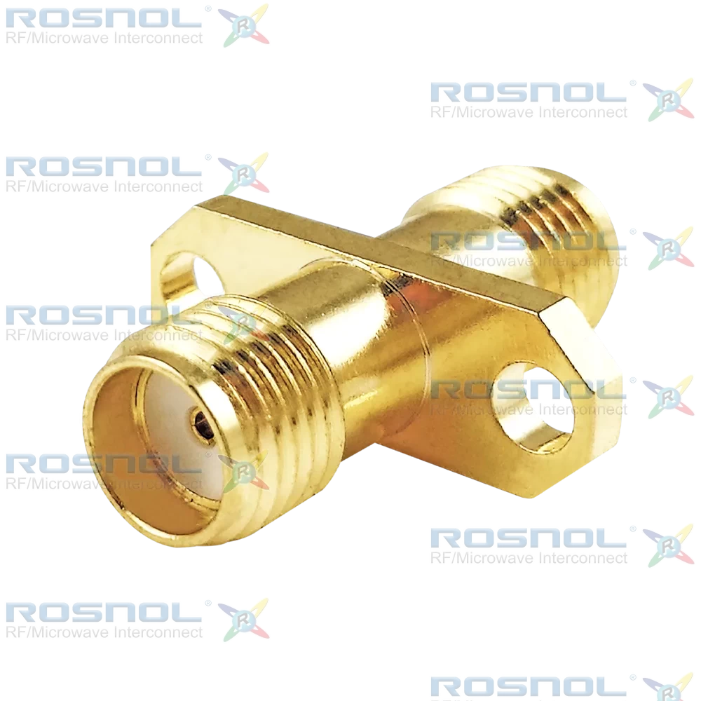 SMA Jack (Female) to SMA Jack (Female) 2-Hole Panel Adapter, DC-18GHz VSWR1.15