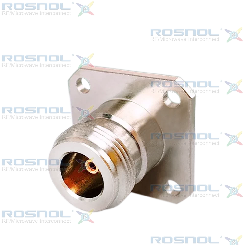 SMA Jack (Female) to N Jack (Female) 4-Hole Flange Adapter, DC-11GHz VSWR 1.15