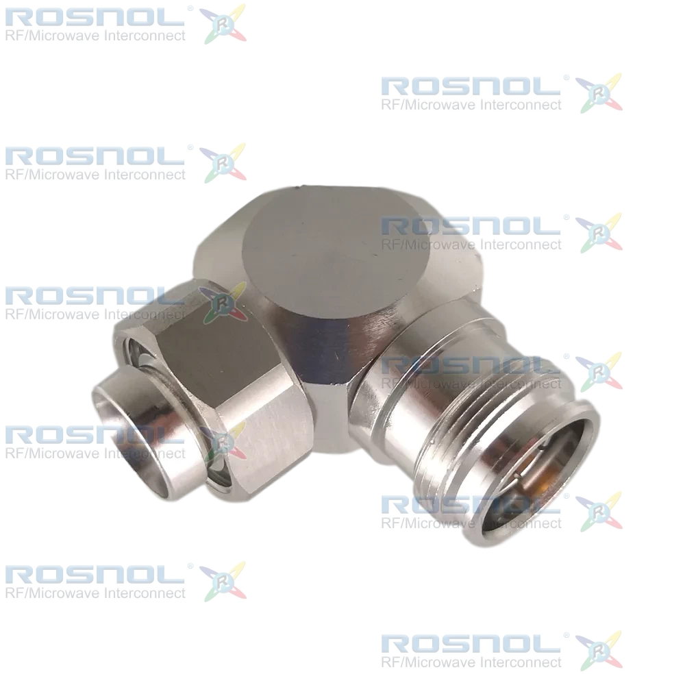 4.3-10 Plug (Male) to 4.3-10 Jack (Female) Right-Angle Adapter, DC-6GHz VSWR1.25