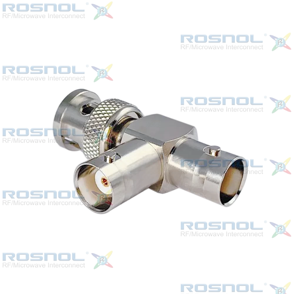 BNC Plug (Male) to BNC Jack (Female) to BNC Jack (Female) T-Adapter, DC-10GHz