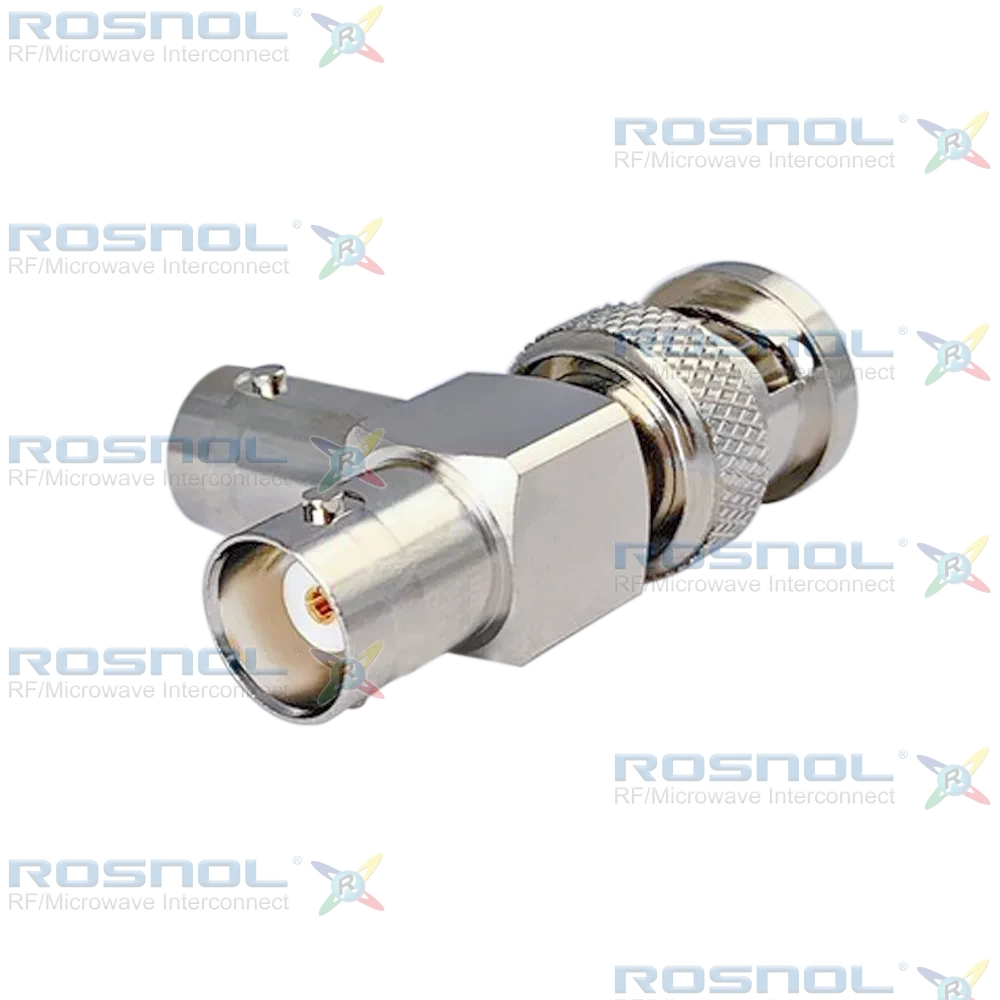 BNC Plug (Male) to BNC Jack (Female) to BNC Jack (Female) T-Adapter, DC-10GHz