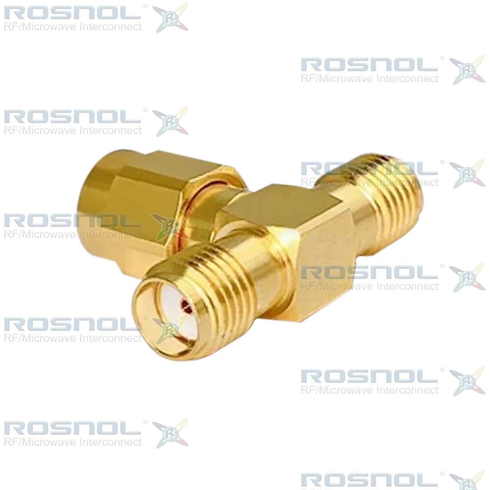 SMA Jack (Female) to SMA Plug (Male) to SMA Jack (Female) T-Adapter, DC-12.4GHz