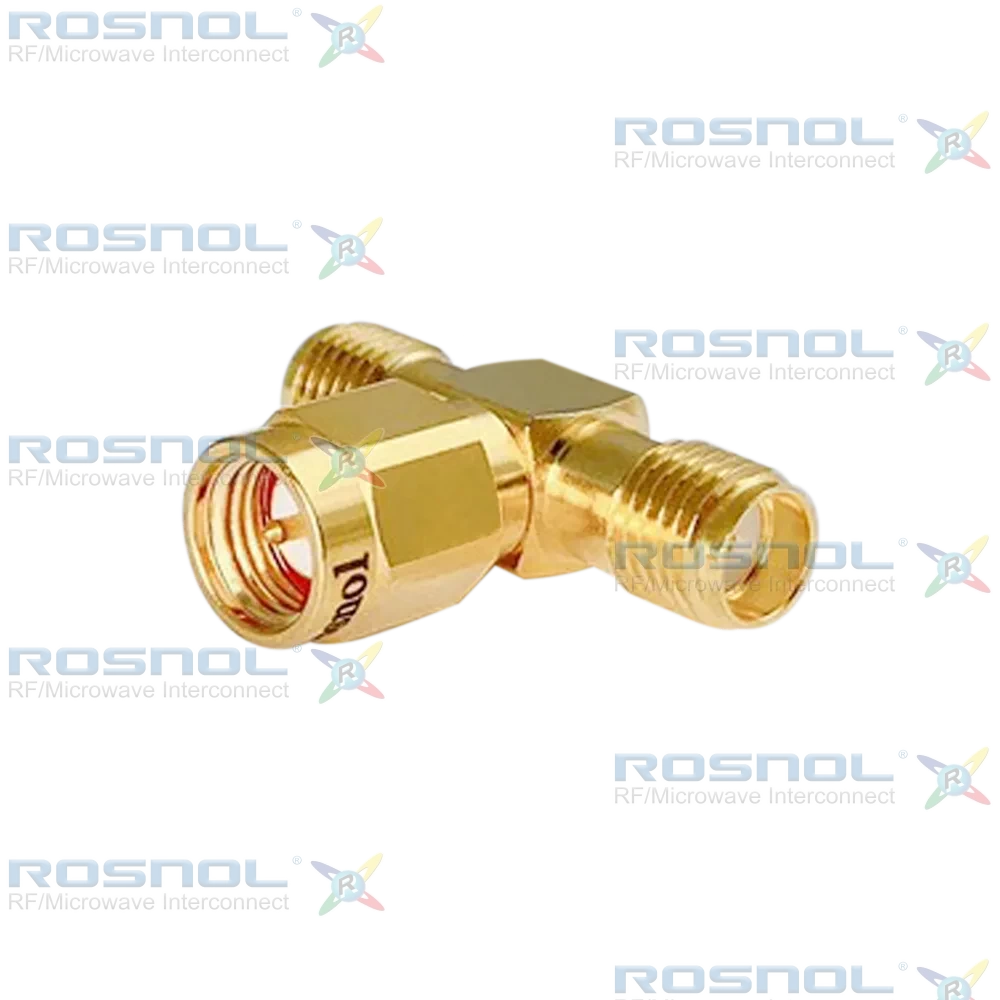 SMA Jack (Female) to SMA Plug (Male) to SMA Jack (Female) T-Adapter, DC-12.4GHz