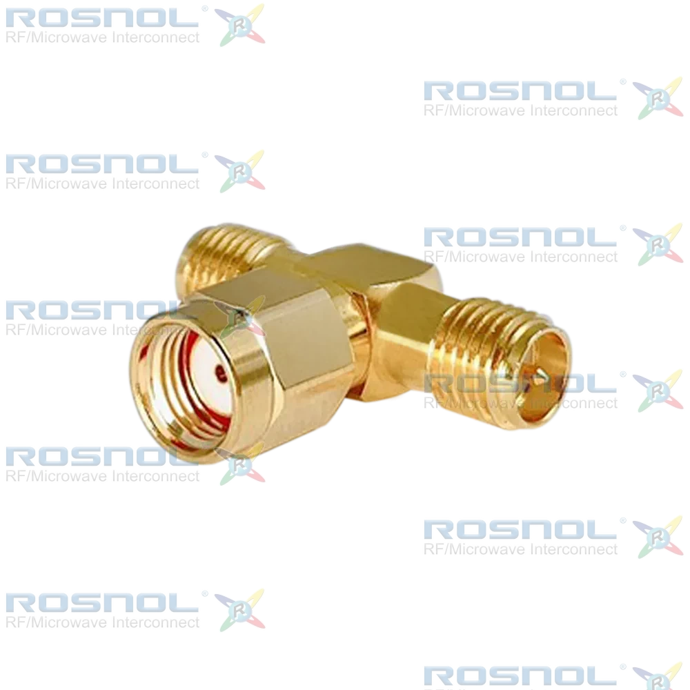 SMA R/P Jack (Female) to SMA R/P Plug (Male) to SMA R/P Jack (Female) T-Adapter, DC-12.4GHz