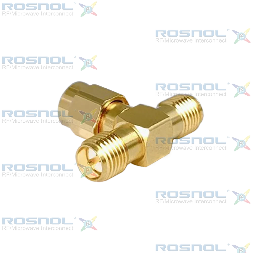 SMA R/P Jack (Female) to SMA R/P Plug (Male) to SMA R/P Jack (Female) T-Adapter, DC-12.4GHz
