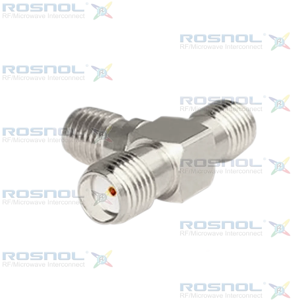 SMA Jack (Female) to SMA Jack (Female) to SMA Jack (Female) T-Adapter, DC-12.4GHz