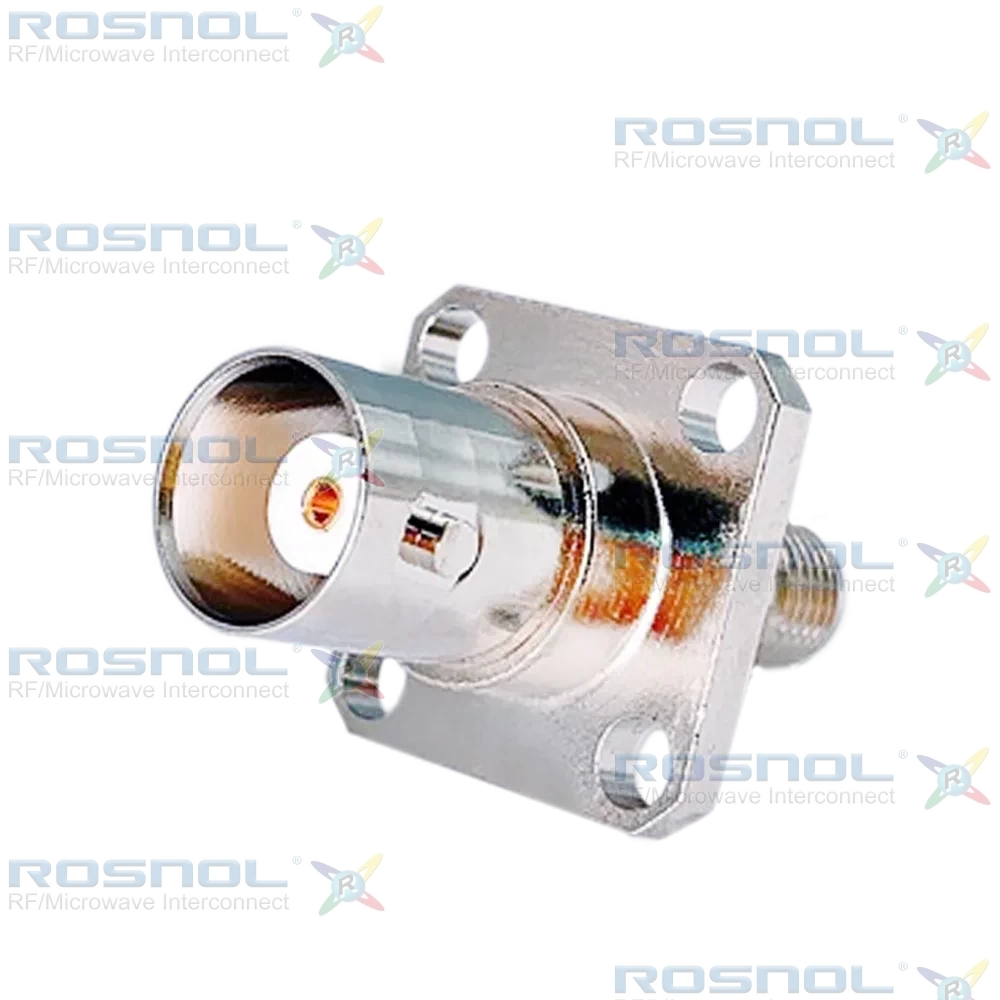 SMA Jack (Female) to BNC Jack (Female)  4 Hole Panel Adapter, DC-4GHz VSWR1.20