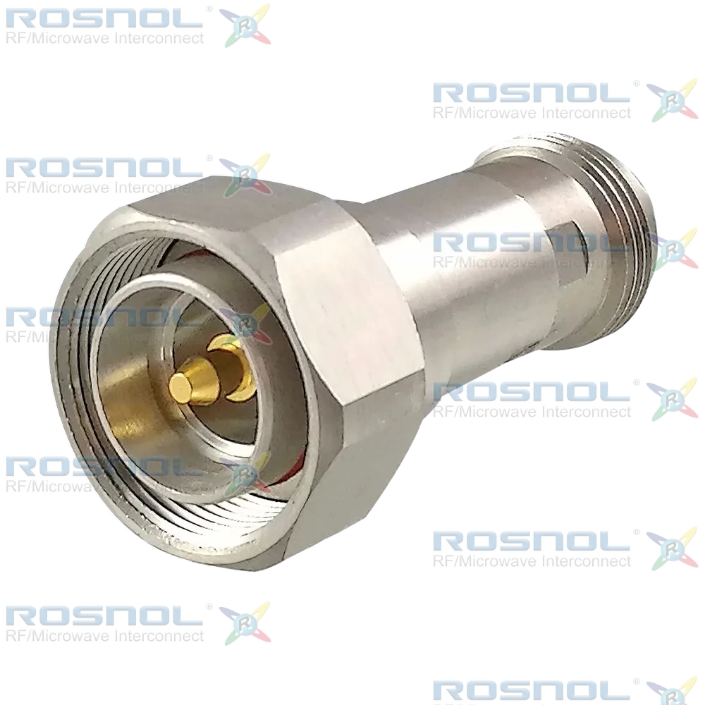 4.3-10 Plug (Male) to Precision N Jack (Female) Adapter, DC-12GHz VSWR 1.15