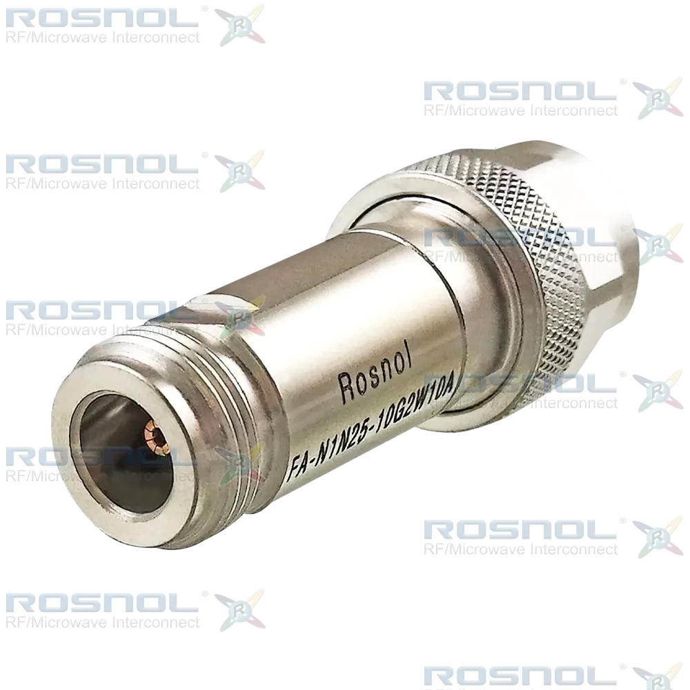 N Plug (Male) to N Jack (Female) Fixed Attenuator, 12.4GHz 2W 5dB VSWR 1.25