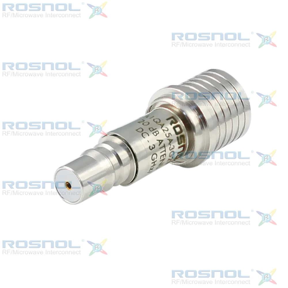 Fixed Attenuator QMA Plug (Male) to QMA Jack (Female) 3GHz 2W 20dB