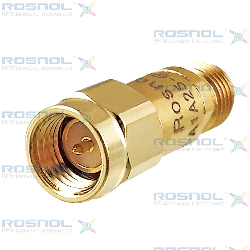 Fixed Attenuator SMA Plug (Male) to SMA Jack (Female) 6GHz 2W 1dB