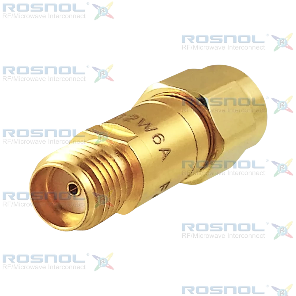 Fixed Attenuator SMA Plug (Male) to SMA Jack (Female) 6GHz 2W 6dB