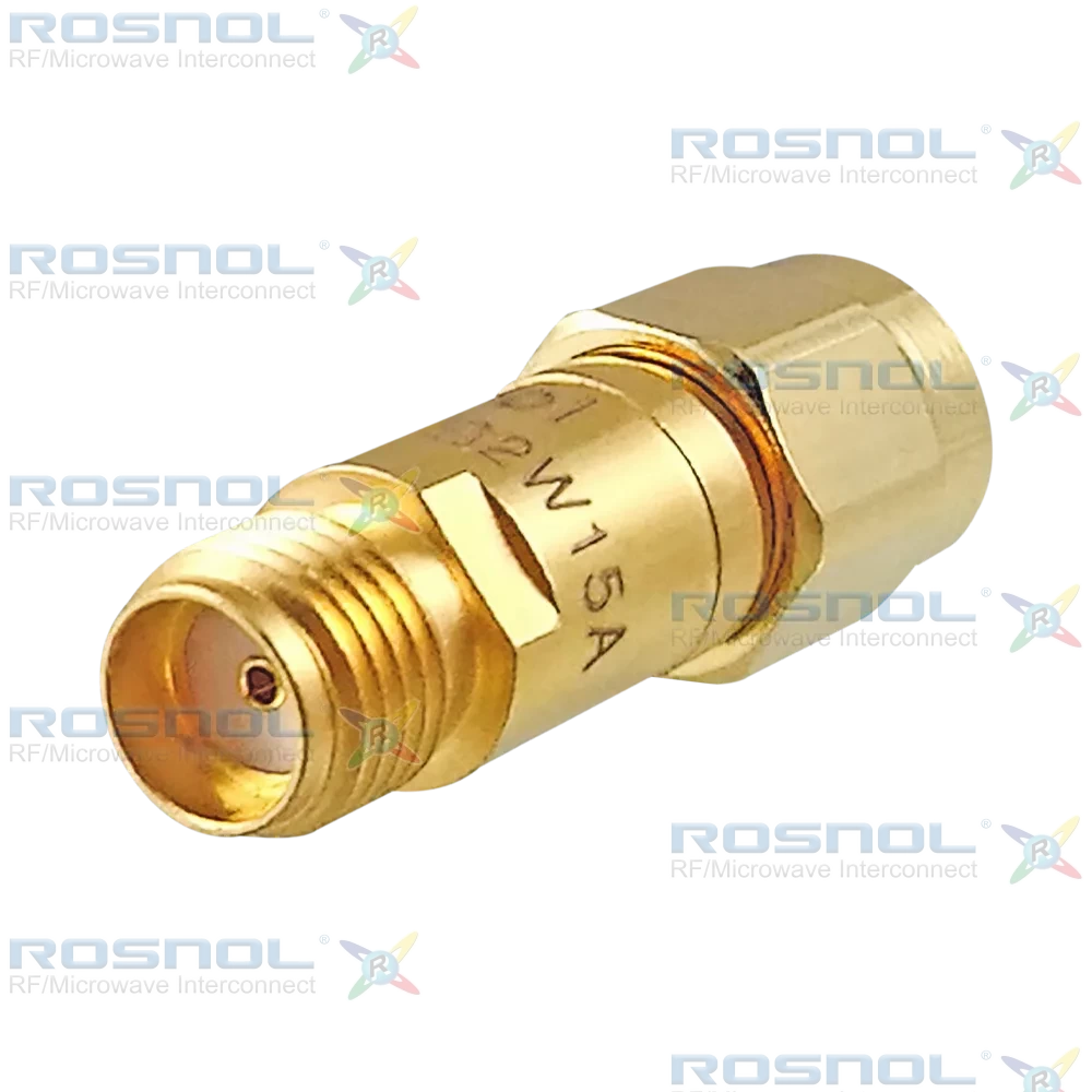 Fixed Attenuator SMA Plug (Male) to SMA Jack (Female) 6GHz 2W 15dB