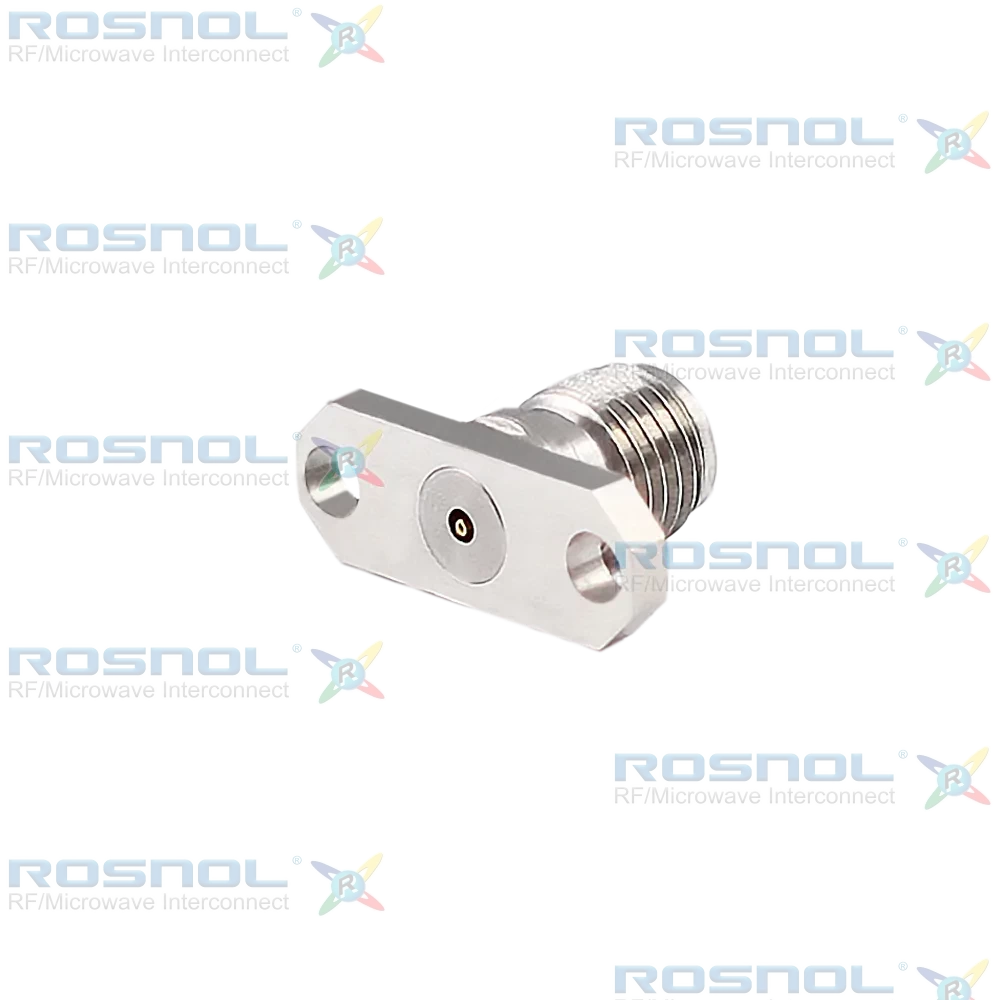 2.92mm Jack (Female) Straight Field Replaceable Connector 2 Hole Flange, 12.22mm (.481 inch) DC-40GHz VSWR1.15