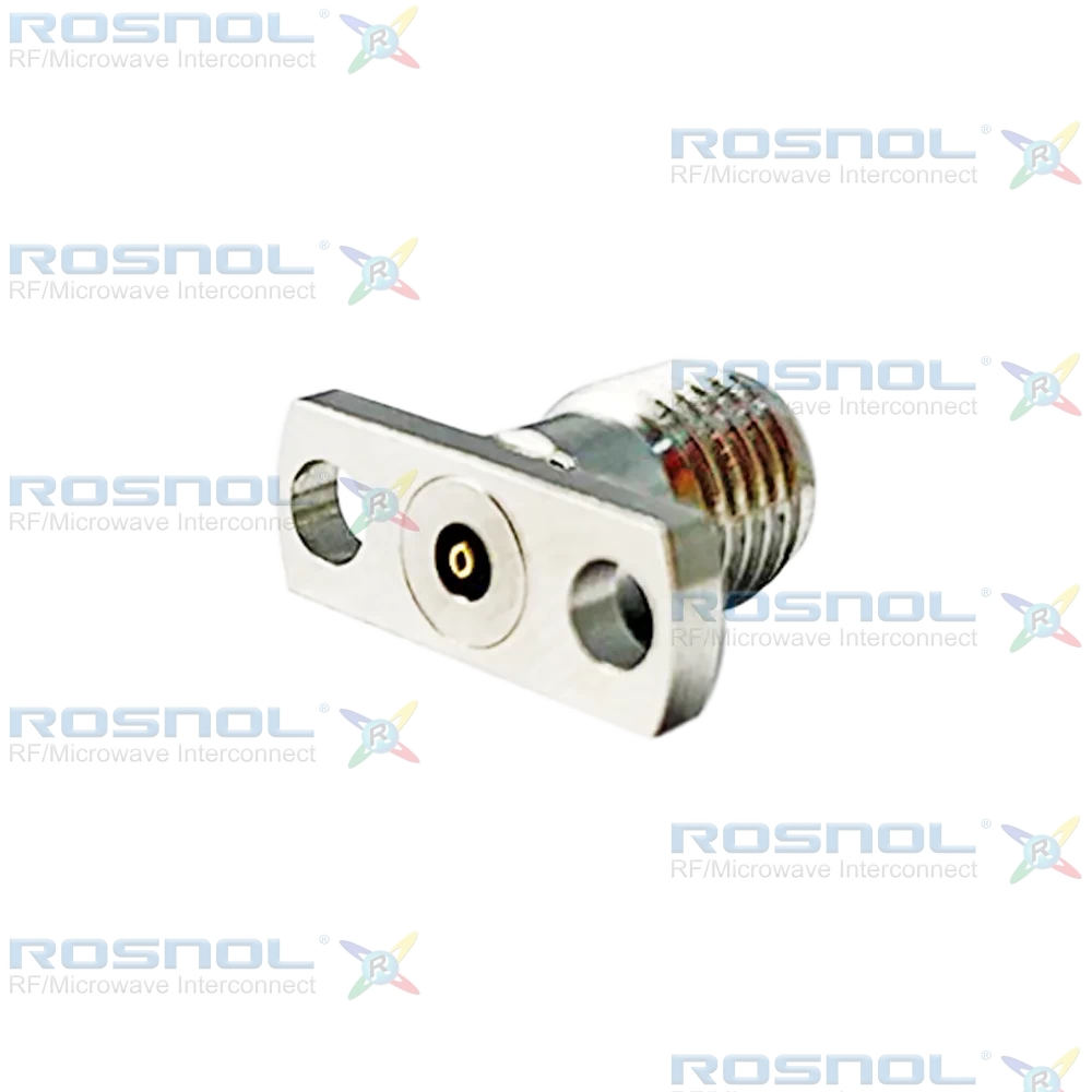 2.92mm Jack (Female) Straight Field Replaceable Connector 2 Hole Flange, 9.02mm (.355 inch) DC-40GHz VSWR1.15