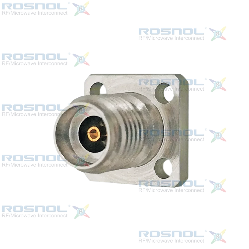 2.92mm Jack (Female) Straight Field Replaceable Connector 4 Hole Flange, 6.35mm (.250 inch) DC-40GHz VSWR1.15