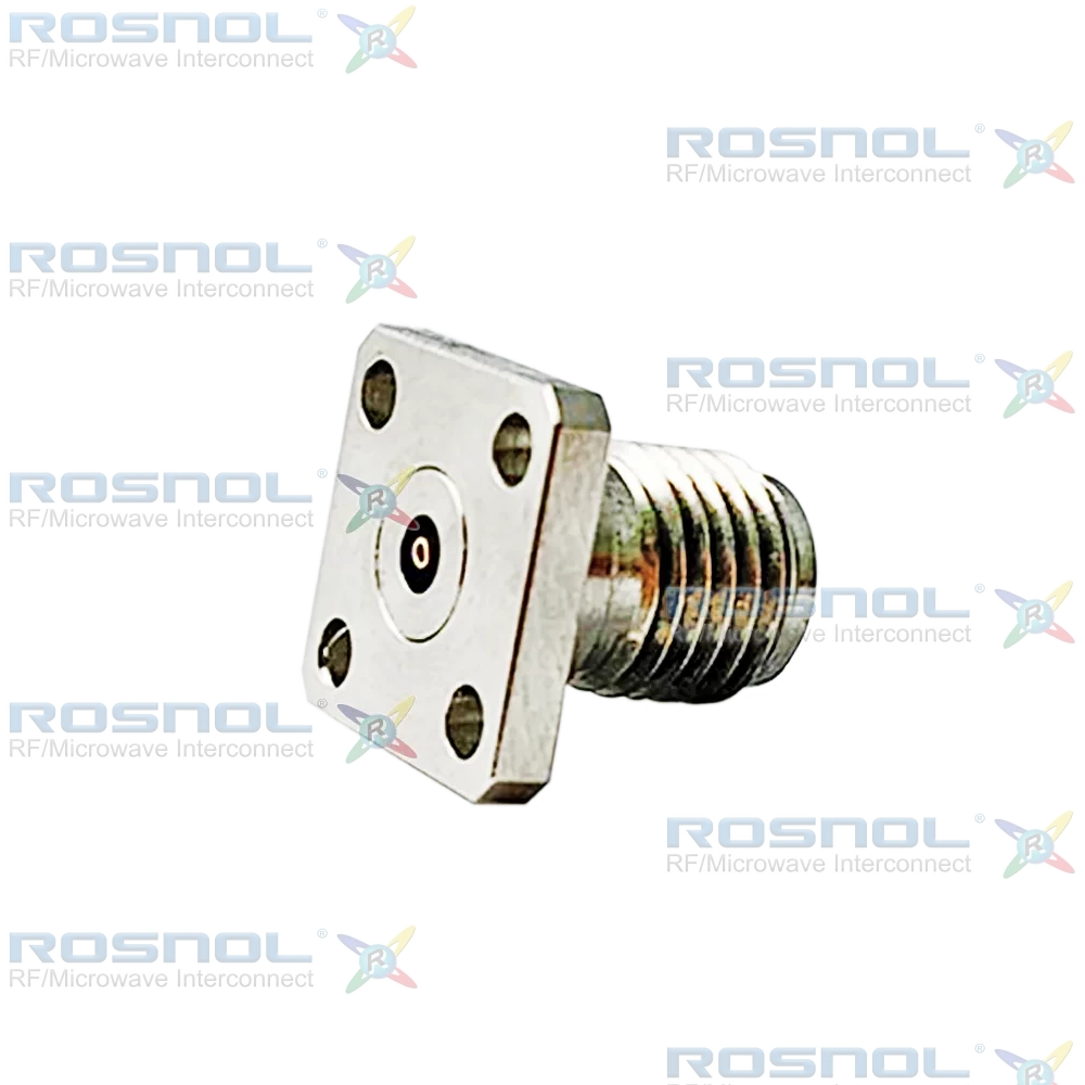 2.92mm Jack (Female) Straight Field Replaceable Connector 4 Hole Flange, 6.35mm (.250 inch) DC-40GHz VSWR1.15