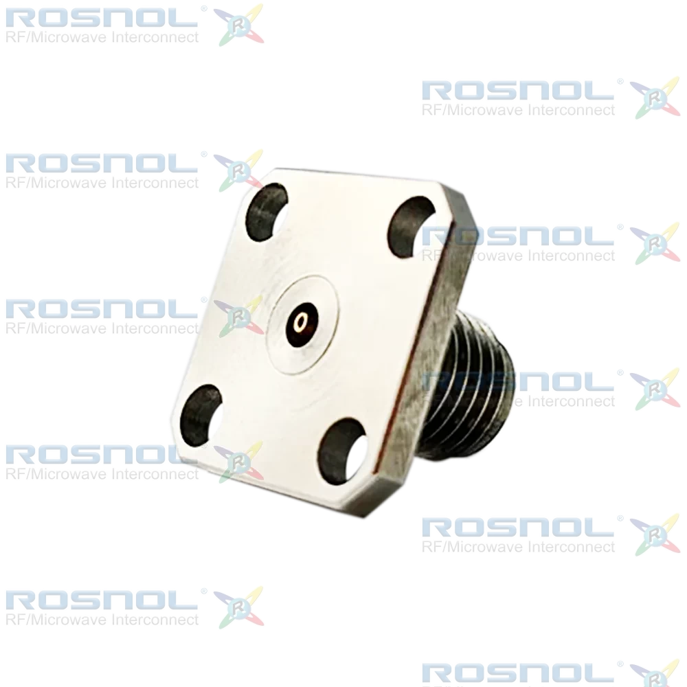 2.92mm Jack (Female) Straight Field Replaceable Connector 4 Hole Flange, 6.35mm (.250 inch) DC-40GHz VSWR1.15