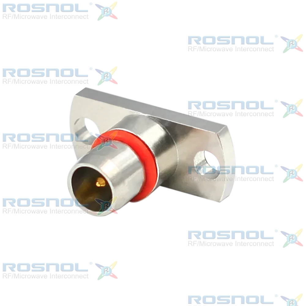 BMA Plug (Male) Straight Field Replaceable With EMI Gasket Connector 2 Hole Flange, 12.22mm (.481 inch) DC-22 GHz VSWR1.25