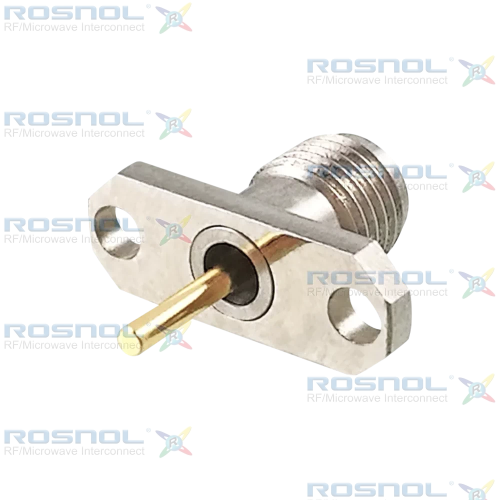 2.92mm Jack (Female) Straight Connector 2 Hole Flange, 12.2mm (.480 inch) DC-40GHz VSWR1.20