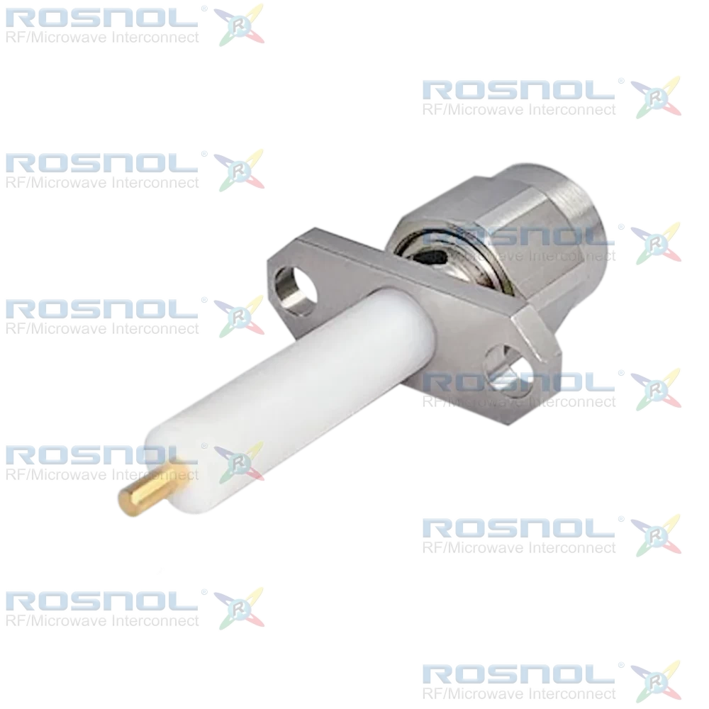 SMA Plug (Male) Straight Connector 2 Hole Flange, 12.22mm (.481 inch) DC-18GHz VSWR1.30