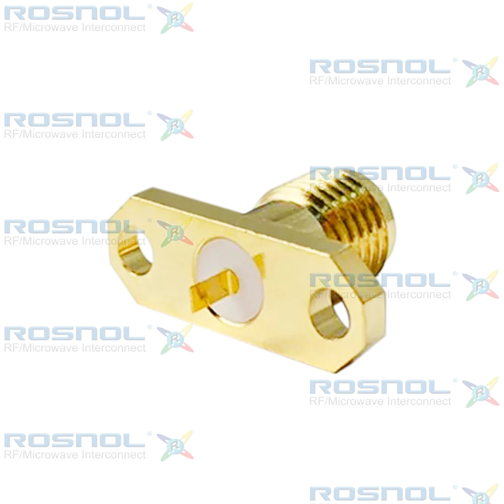 SMA Jack (Female) Straight Connector 2 Hole Flange, 12.22mm (.481 inch) DC-18GHz VSWR1.30