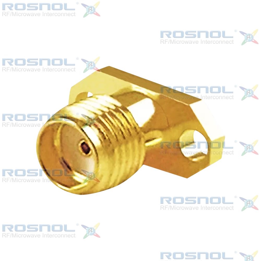 SMA Jack (Female) Straight Connector 2 Hole Flange, 9mm (.354 inch) DC-18GHz VSWR1.30
