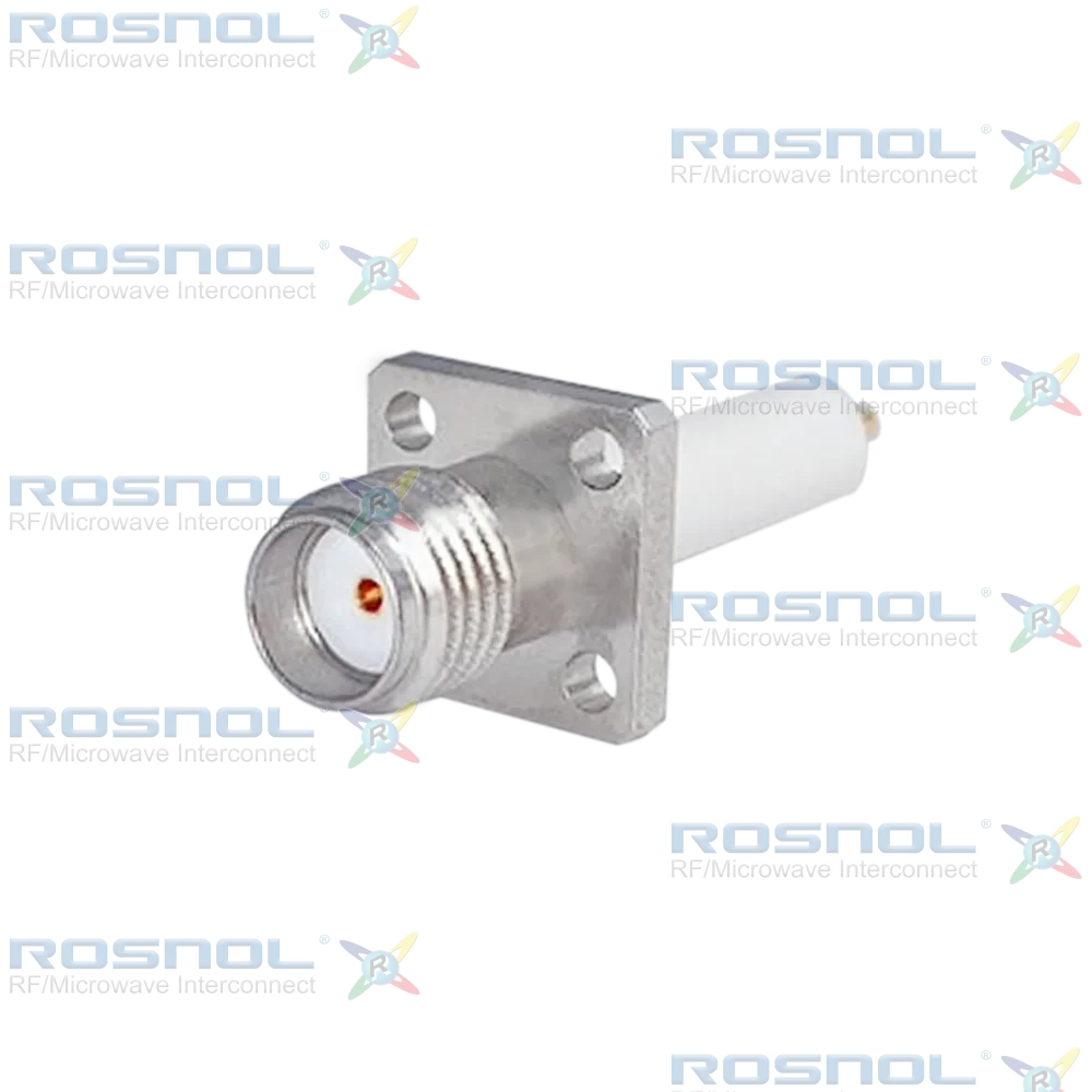 SMA Jack (Female) Straight Connector 4 Hole Flange, 6.35mm (.250 inch) DC-18GHz VSWR1.30