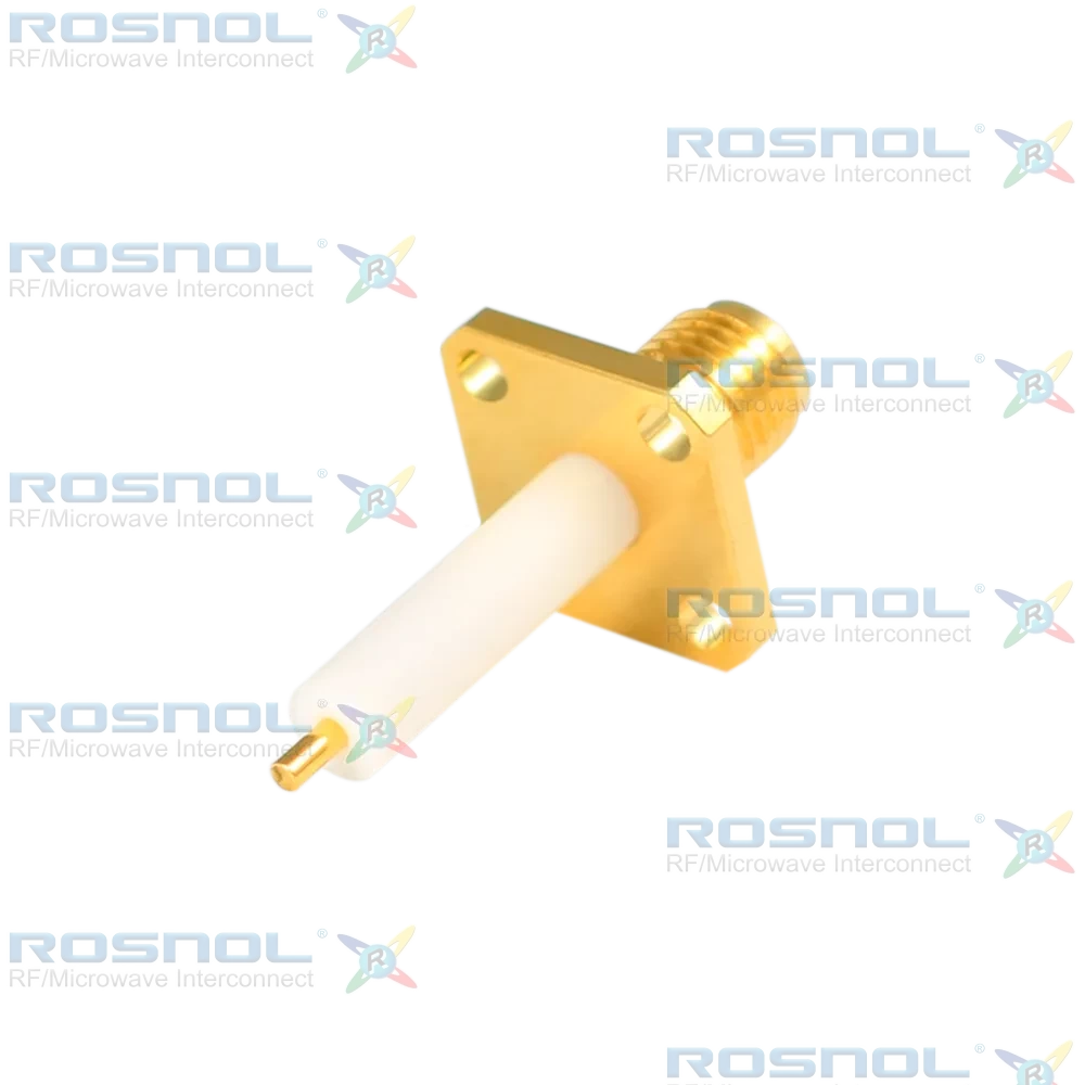 SMA Jack (Female) Straight Connector 4 Hole Flange, 8.64mm (.340 inch) DC-18GHz VSWR1.30