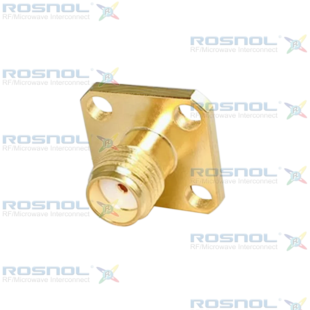 SMA Jack (Female) Straight Connector 4 Hole Flange, 8.64mm (.340 inch) DC-18GHz VSWR1.30
