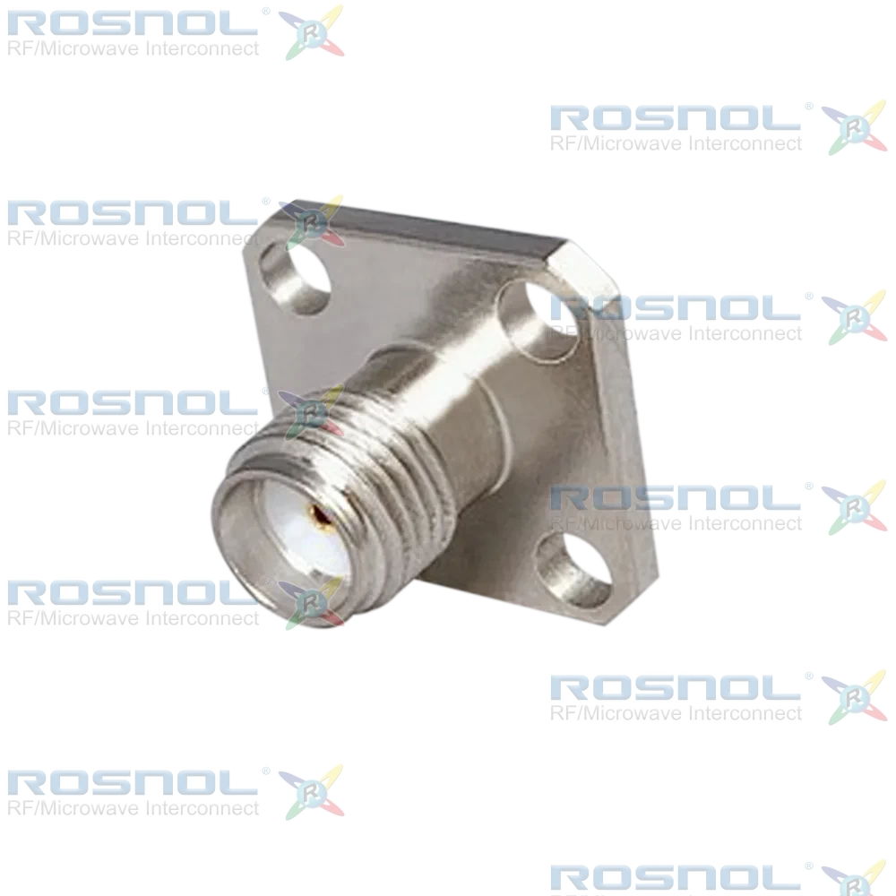 SMA Jack (Female) Straight Connector 4 Hole Flange, 8.64mm (.340 inch) DC-18GHz VSWR1.30
