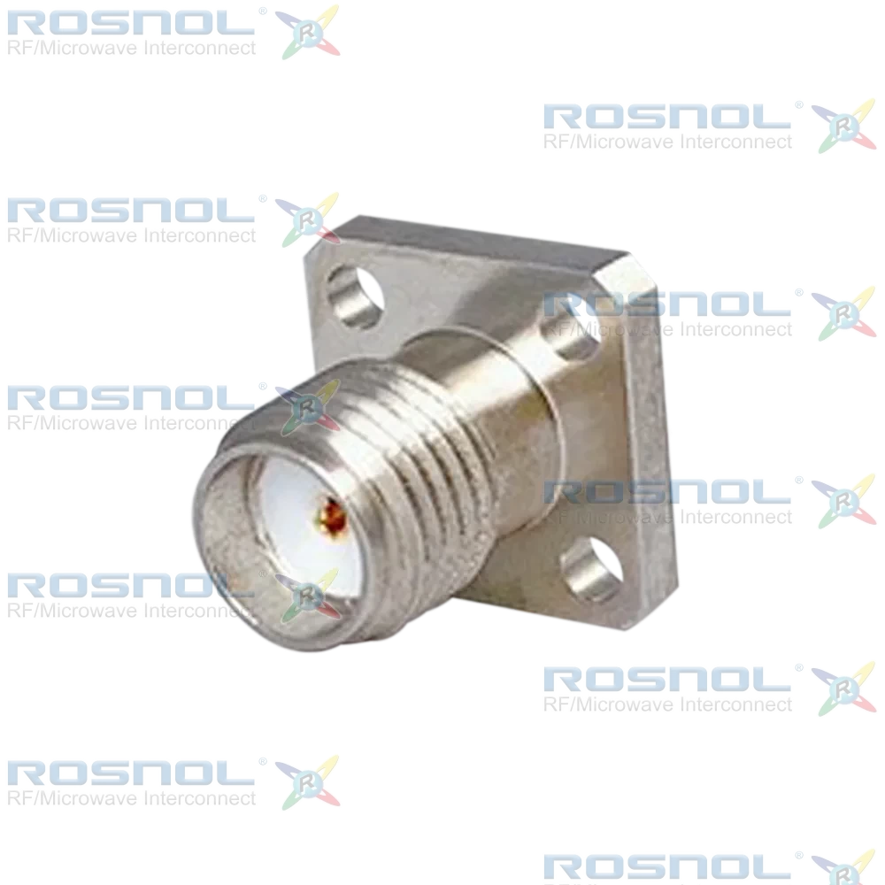 SMA Jack (Female) Straight Connector 4 Hole Flange,  6.35mm (.250 inch) DC-18GHz VSWR1.30