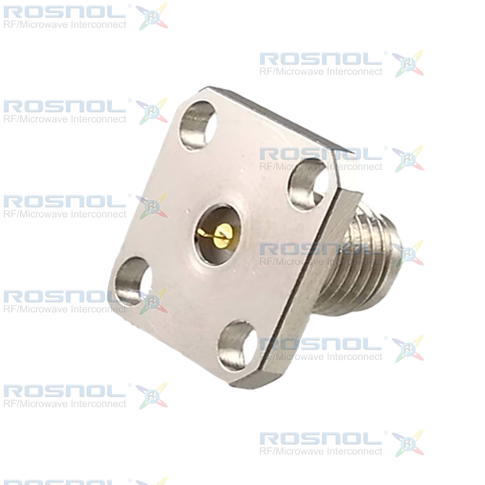 SMA Jack (Female) Straight Connector 4 Hole Flange, 8.64mm (.340 inch) DC-18GHz VSWR1.30