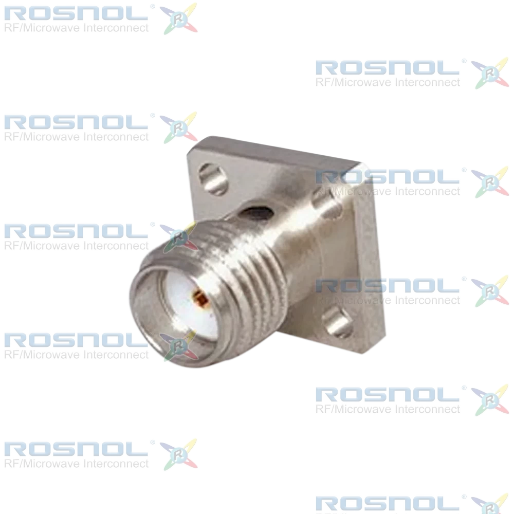 SMA Jack (Female) Straight Connector 4 Hole Flange,  6.35mm (.250 inch) DC-18GHz VSWR1.30