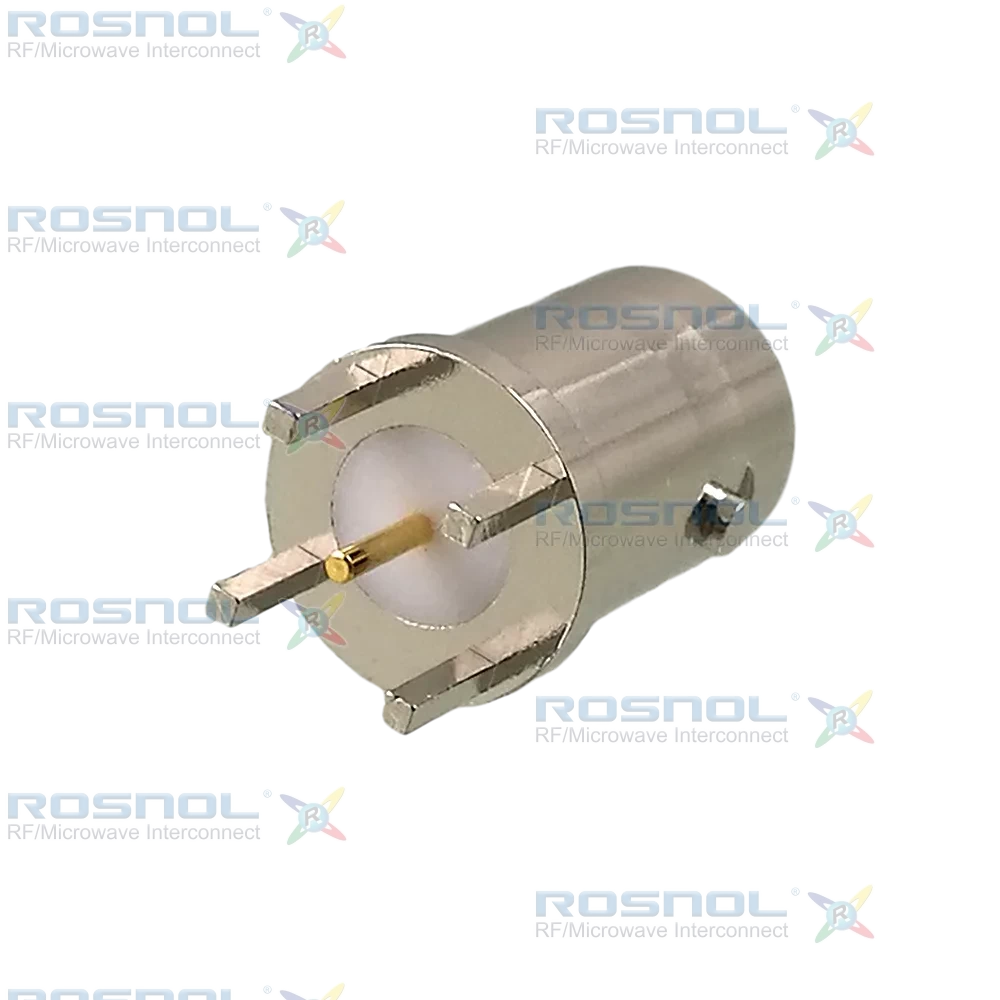 BNC Jack (Female) PCB Through Hole Straight Connector, DC-4GHz VSWR1.40
